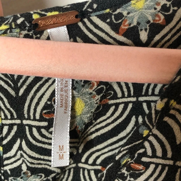 FREE PEOPLE Rolling Hills Bell Sleeve Floral Boho Tunic Festival Blouse - Picture 10 of 11